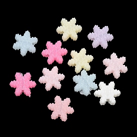 Рождественские пластиковые бусины, имитация желе, снежинка