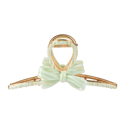 Bowknot Cellulose Acetate(Resin) Large Claw Hair Clips, with Alloy Clips, for Women Girls Thick Hair