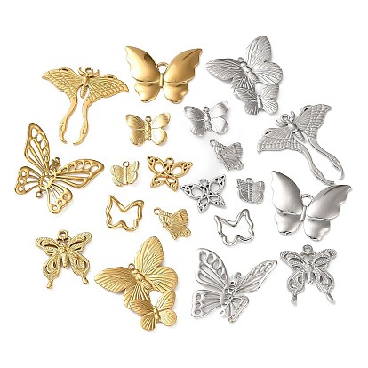 10 шт. 304 подвески из нержавеющей стали, бабочка