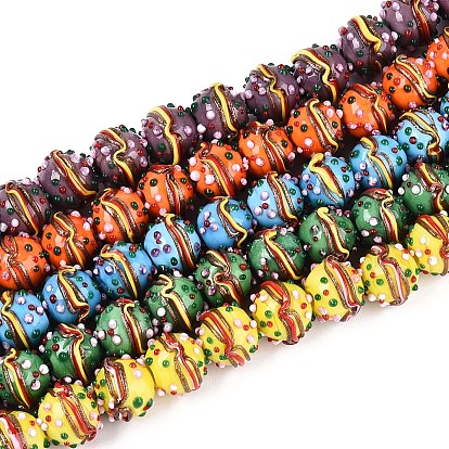 Ручной работы Lampwork неровный бисер, гамбургер