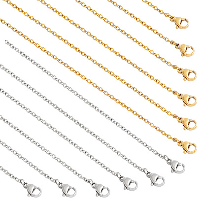 20 шт. 2 цвета 304 набор цепочек из нержавеющей стали, для изготовления колье из бисера