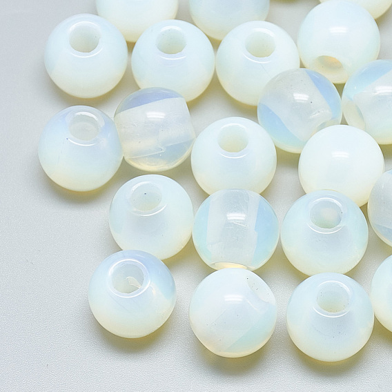 Opalite бисер, бусины с большим отверстием, рондель