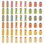 108Pcs 18 Style Plastic Beads, Imitation Wood, Large Hole, For African Braid Reggae Hair Accessories, Tube & Barrel with Flower