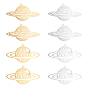 8Pcs 4 Style 201 Stainless Steel Pendants, Laser Cut, Planet
