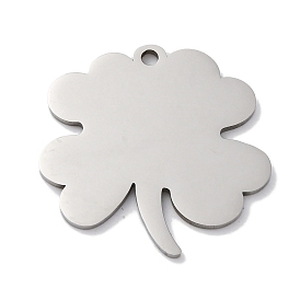 201 подвески из нержавеющей стали, лазерная резка, клевер очарование, анти-тускнение