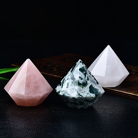 Natural Gemstone Diamond Sculpture Display Decorations, for Home Office Desk