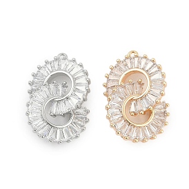 Латунные подвески, прелести бесконечности, со стеклом