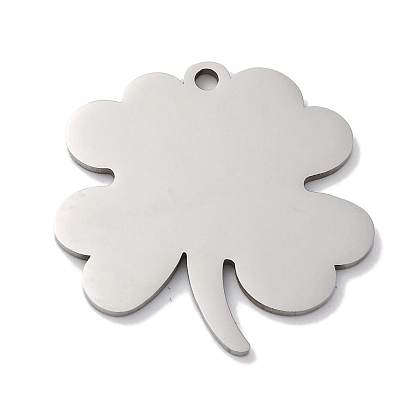 201 подвески из нержавеющей стали, лазерная резка, клевер очарование, анти-тускнение