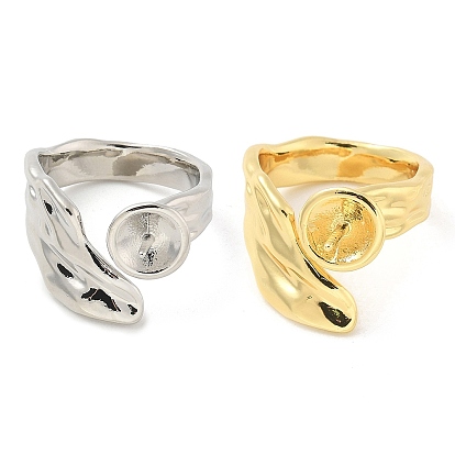 Латунный колышек для установки открытого манжетного кольца, для полуполых бусин 