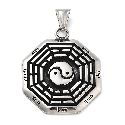 304 подвески из нержавеющей стали, Багуа инь-ян амулет