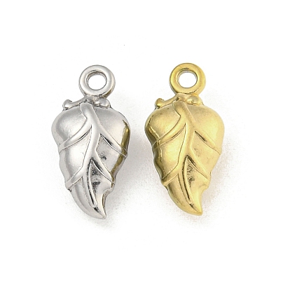 Ионное покрытие (ip) 304 брелоки из нержавеющей стали, очарование листа