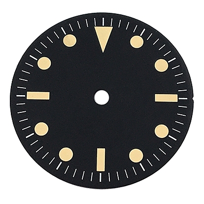 Luminous Glow in the Dark Brass Clock Face Dial, Flat Round