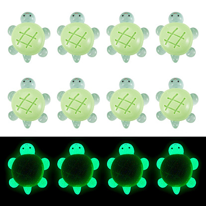 12 шт. светящиеся смоляные кабошоны, для изготовления ювелирных изделий, светится в темноте, черепахи
