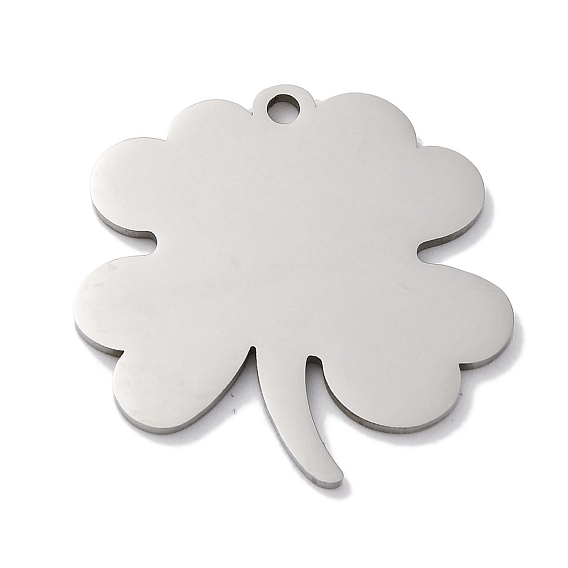 201 подвески из нержавеющей стали, лазерная резка, клевер очарование, анти-тускнение