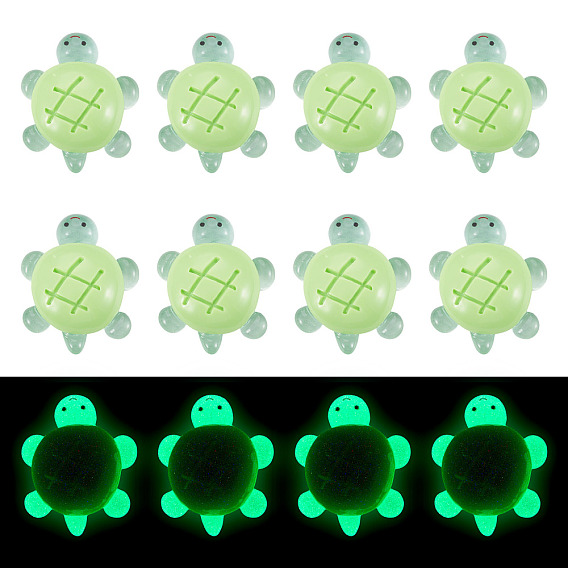 12 шт. светящиеся смоляные кабошоны, для изготовления ювелирных изделий, светится в темноте, черепахи