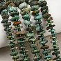 Brins de perles turquoises africaines naturelles (jaspe), nuggets