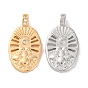 Латунные подвески с прозрачными кубическими цирконами, овал с подвесками в виде насекомых, без кадмия, без никеля и без свинца