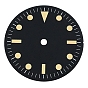 Luminous Glow in the Dark Brass Clock Face Dial, Flat Round