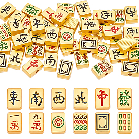 48 шт 12 стили сплава эмалевые бусины, маджонг