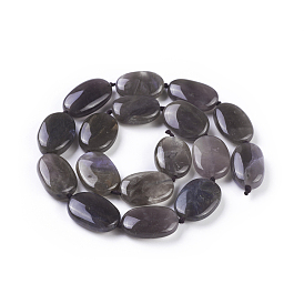 Natural Purple Agate Beads Strands, Oval