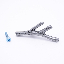 Alloy Box Handles, with Iron Screw, For Jewelry Box Decoration, Branch