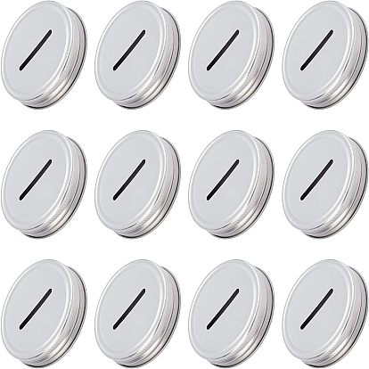 12Stück Weißblech-Münzschlitzdeckel, Einmachglasdeckel