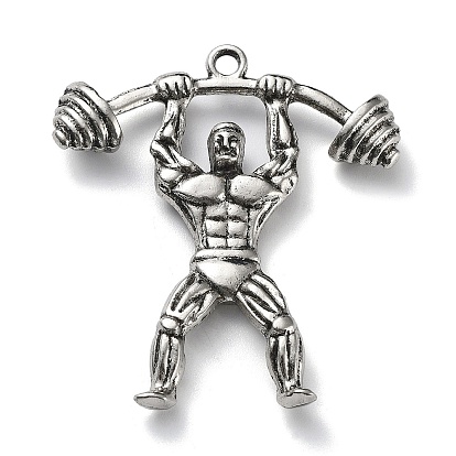 Сплавочные подвески тибетского стиля, без свинца и без кадмия, человек