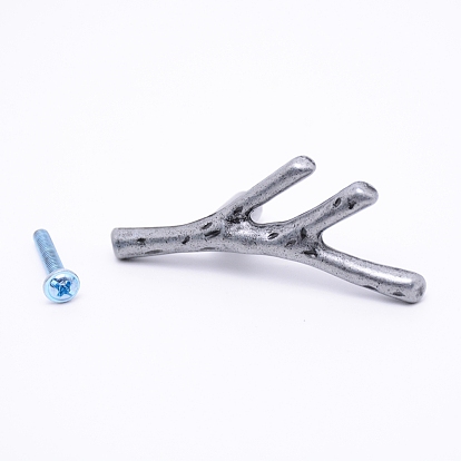 Alloy Box Handles, with Iron Screw, For Jewelry Box Decoration, Branch