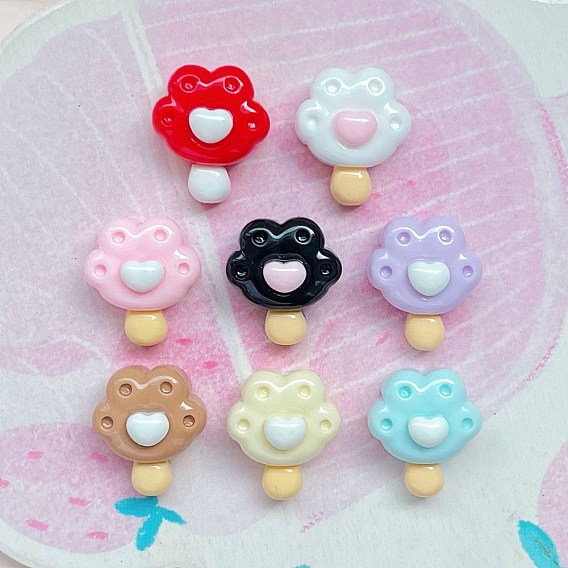 Непрозрачная смола декодирует кабошоны, мороженое в форме отпечатка лапы