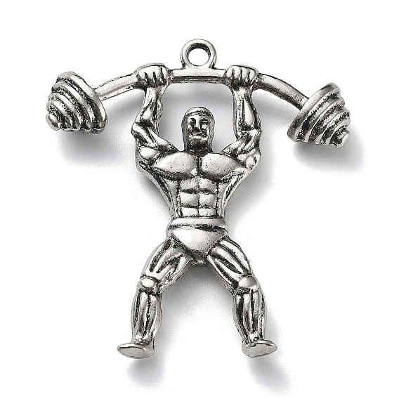 Сплавочные подвески тибетского стиля, без свинца и без кадмия, человек