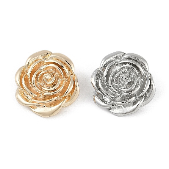 Латунные подвески, без кадмия, без никеля и без свинца, роза, 