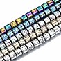 Electroplated Natural Lava Rock Beads Strands, Column, Bumpy