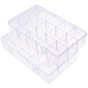 Прямоугольник пластиковые контейнеры для хранения бисера, 15 отсеков