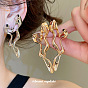 Alloy Stud Earrings for Women, Heart