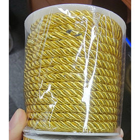 Cordon en polyester 18m 3-ply, avec bobine, corde torsadée, pour les découvertes de bijoux de cordon