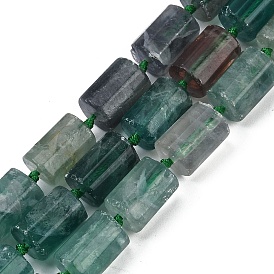 Natural Fluorite Beads Strands, Faceted, Column