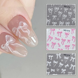 Bowknot Self Adhesive Nail Art Stickers Decals, DIY Nail Art Decoration