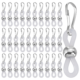 60шт. силиконовые застежки-молнии, с застежкой железа, аксессуары для замены молнии, для чемодана, пакет, костюм