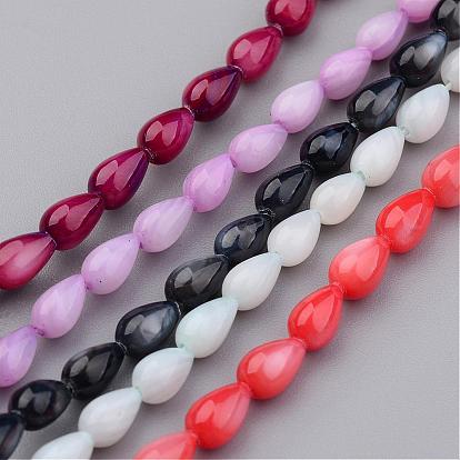Natural Shell Bead Strands, Dyed, Drop