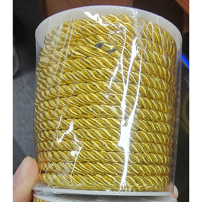 Cordon en polyester 18m 3-ply, avec bobine, corde torsadée, pour les découvertes de bijoux de cordon