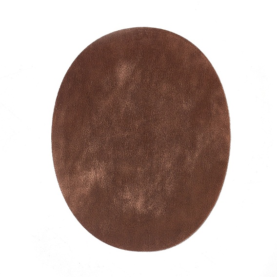 Flocky Cloth Fabric Appliques Iron On Patches, For Costume Accessories, Oval