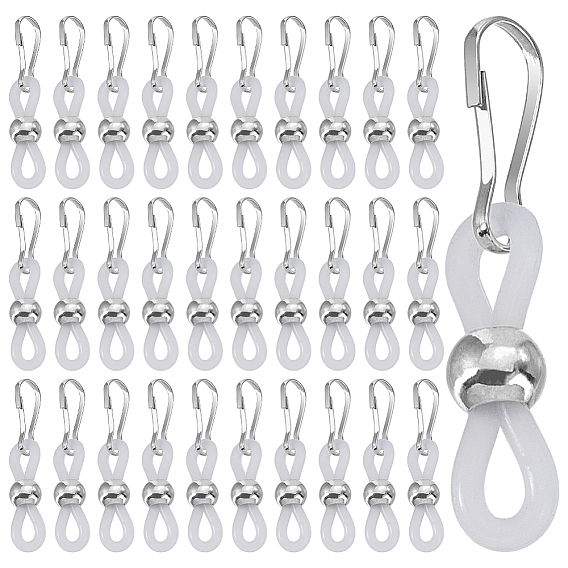 60шт. силиконовые застежки-молнии, с застежкой железа, аксессуары для замены молнии, для чемодана, пакет, костюм