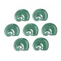 Imitation Jade Glass Pendants, Elephant