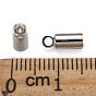Brass Cord Ends, End Caps, Nickel Free, 9x3.5mm, Hole: 1.5mm, 3mm inner diameter