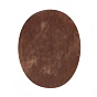Flocky Cloth Fabric Appliques Iron On Patches, For Costume Accessories, Oval