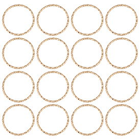 50 латунные соединительные кольца шт., пайки, без никеля , реальный 18 k позолоченный