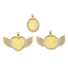 Cabochon ajustes rhinestone de la aleación colgante, dorado