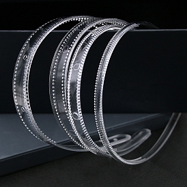 Accessoires pour élastiques à cheveux en plastique transparent, avec des dents, bijoux accessoires pour cheveux