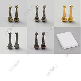 40pcs 5 couleurs embouts de cordon en alliage, embouts de cravate bolo