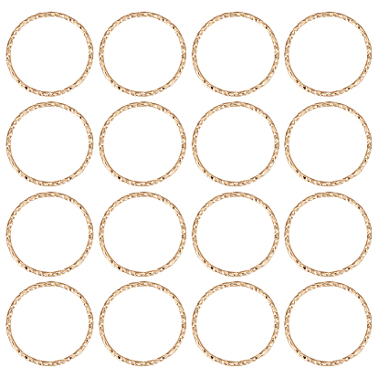 50 латунные соединительные кольца шт., пайки, без никеля , реальный 18 k позолоченный